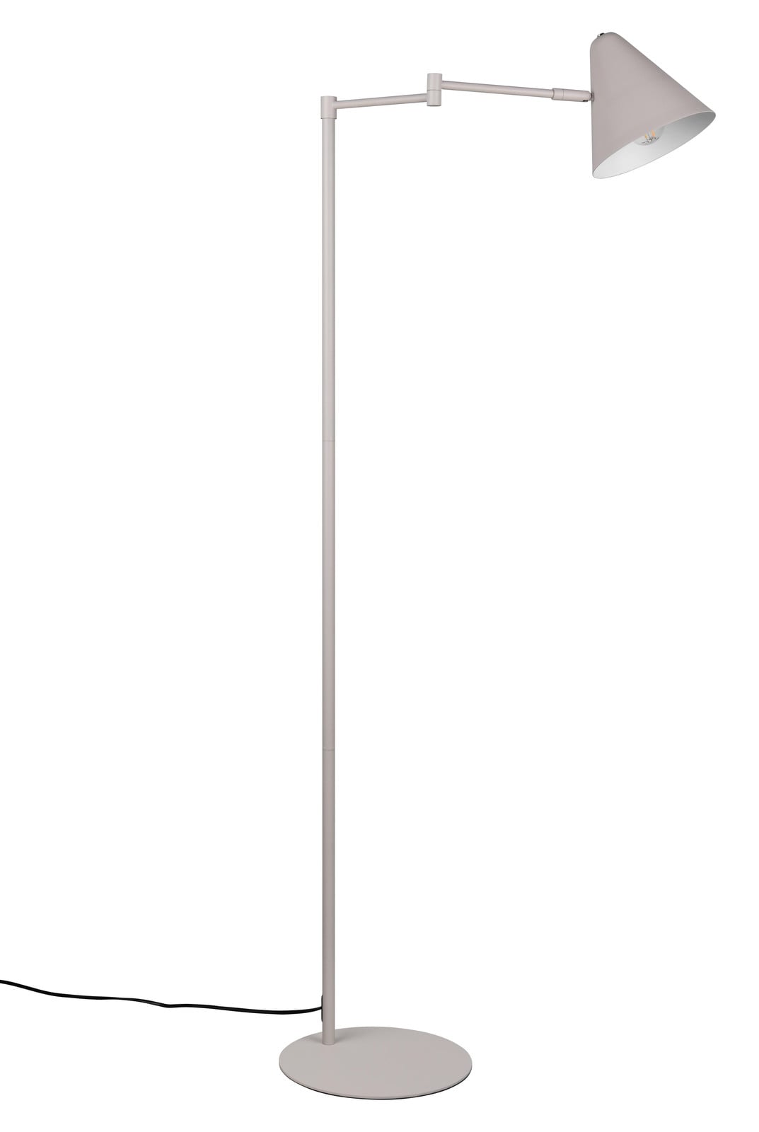 Trio Cosima Design Vloerlamp Grijs - Verstelbare Metalen Leeslamp met E14 fitting