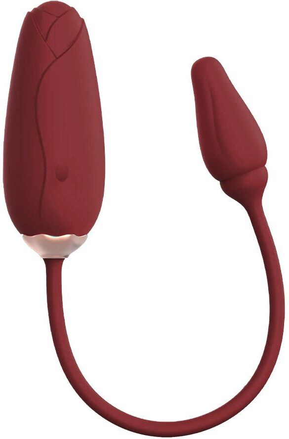 Viotec Flora - Vibromasseur portable avec contrôle d'application - Or et rouge vin