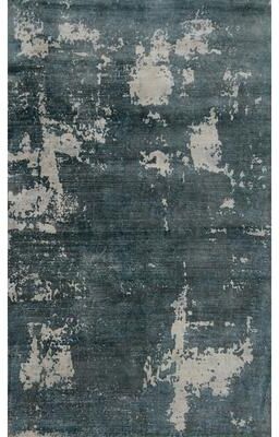 Rug Source Hand-knotted Modern Silk Grey Abstract Area Rug - 7' 10'' X 4' 11''