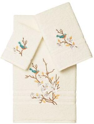 Linum Home Textiles Llc Spring Time Bath Towel Set Bath Hand Wash, Bath Hand Wash, Ivory