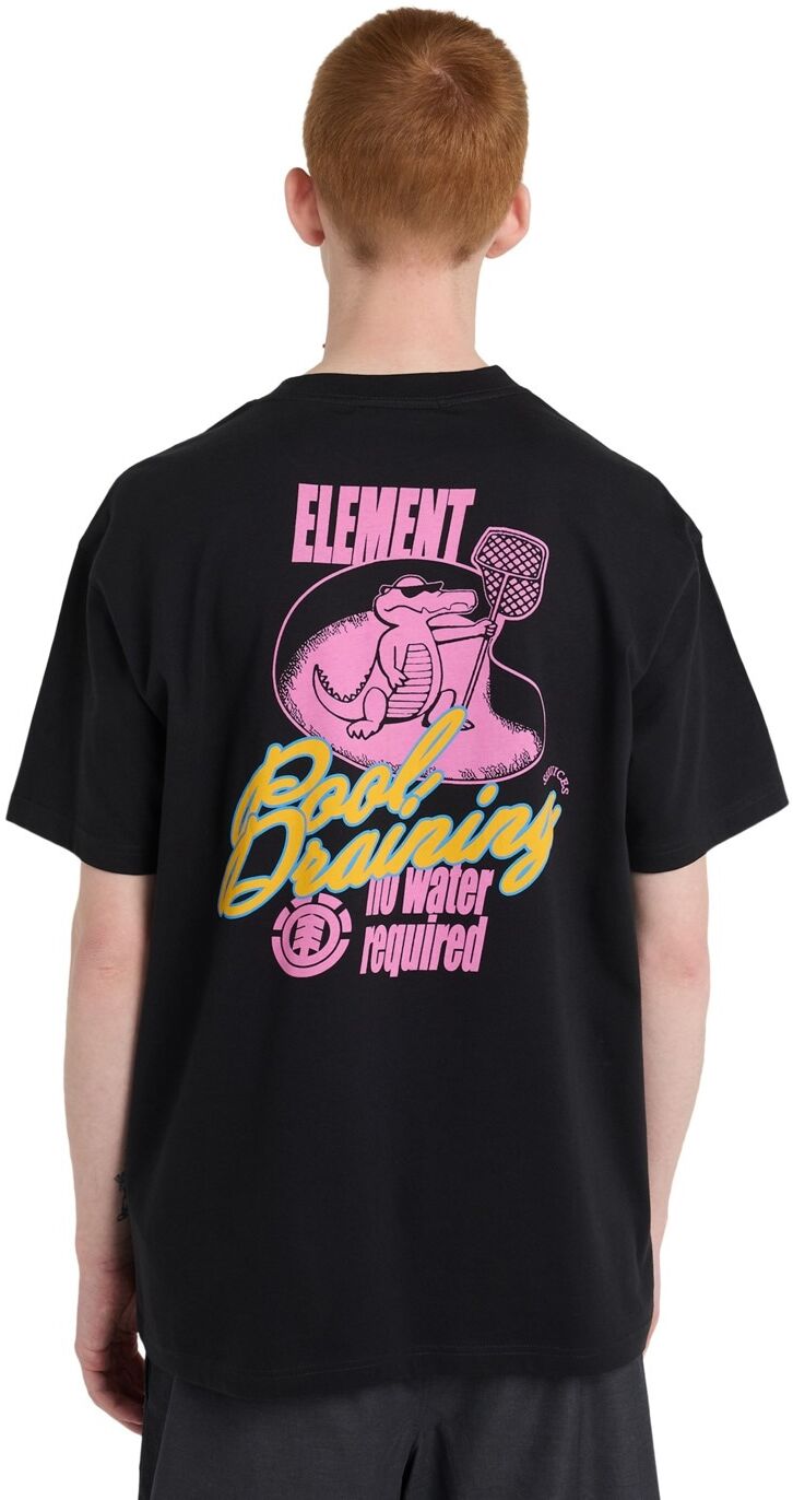 T-Shirt ELEMENT "Pool Draining", Herren, Gr. XS, schwarz (off schwarz), Obermaterial: 100% Baumwolle., Shirts T-Shirt