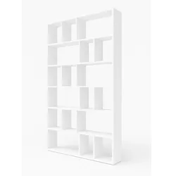 BÜCHERREGALE MOSAICO 151 / 198 / 34 cm Weiß