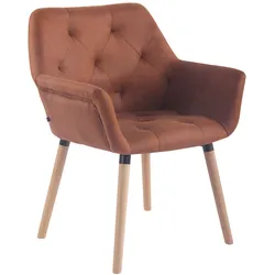 CLP Esszimmerstuhl Cassidy Vintage Kunstleder natura   Farbe: braun, Gestell Farbe: natur