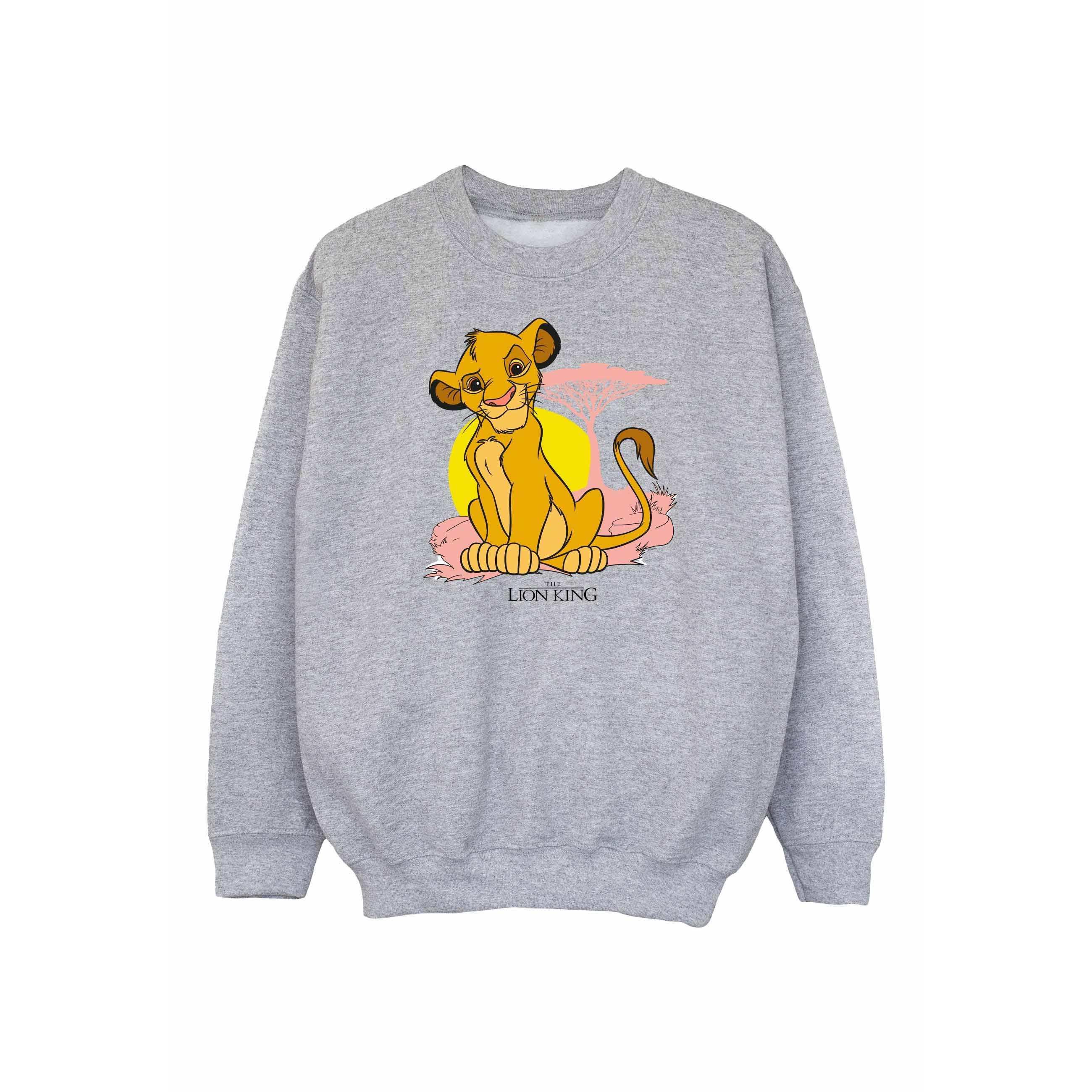 Disney Meisjes The Lion King Simba Pastel Sweatshirt (Sportgrijs)