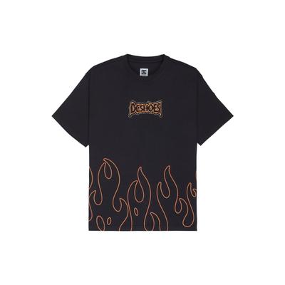 T-Shirt DC SHOES "DC Burning Diamonds", Herren, Gr. S, schwarz, Obermaterial: 75% Baumwolle, 25% Baumwolle., Shirts T-Shirt