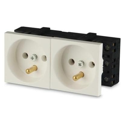Javel Gniazdo 2M elektryczne podwójne (2x, CEE 7/4) (01-G23-1)