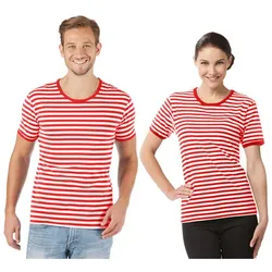 Kurzärmeliges Ringelshirt "Red Stripes" unisex