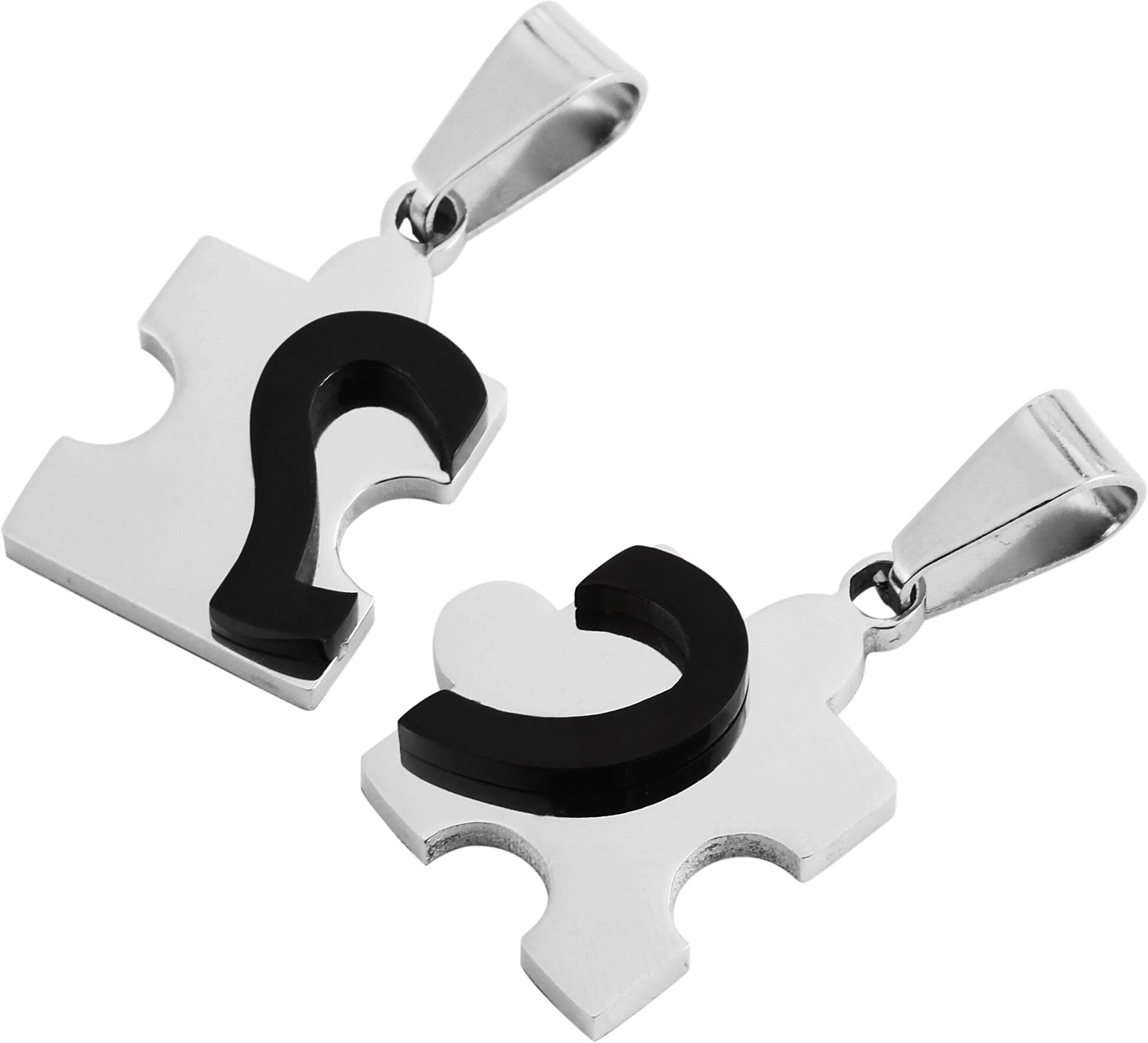 Herzanhänger ADELIA´S "Unisex Anhänger ¿ Herzanhänger aus Edelstahl", schwarz, Schmuckanhänger, Kinder, Edelstahl, Herzanhänger