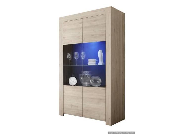 Buffet-Vitrine CAPRI chêne foncé