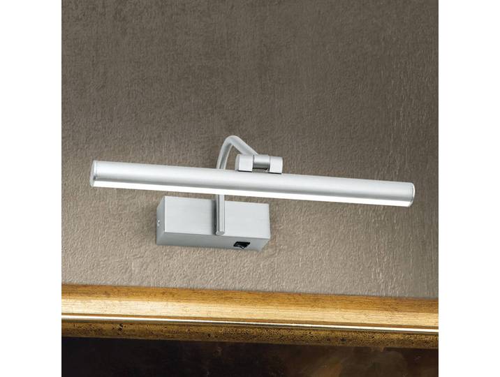 ORION LED-Bilderleuchte Sofia mit Schalter - 30 cm, alu / grau / zink, für Wohn- / Esszimmer, Metall, Modern