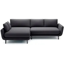 Ecksofa Solano Stoff Black