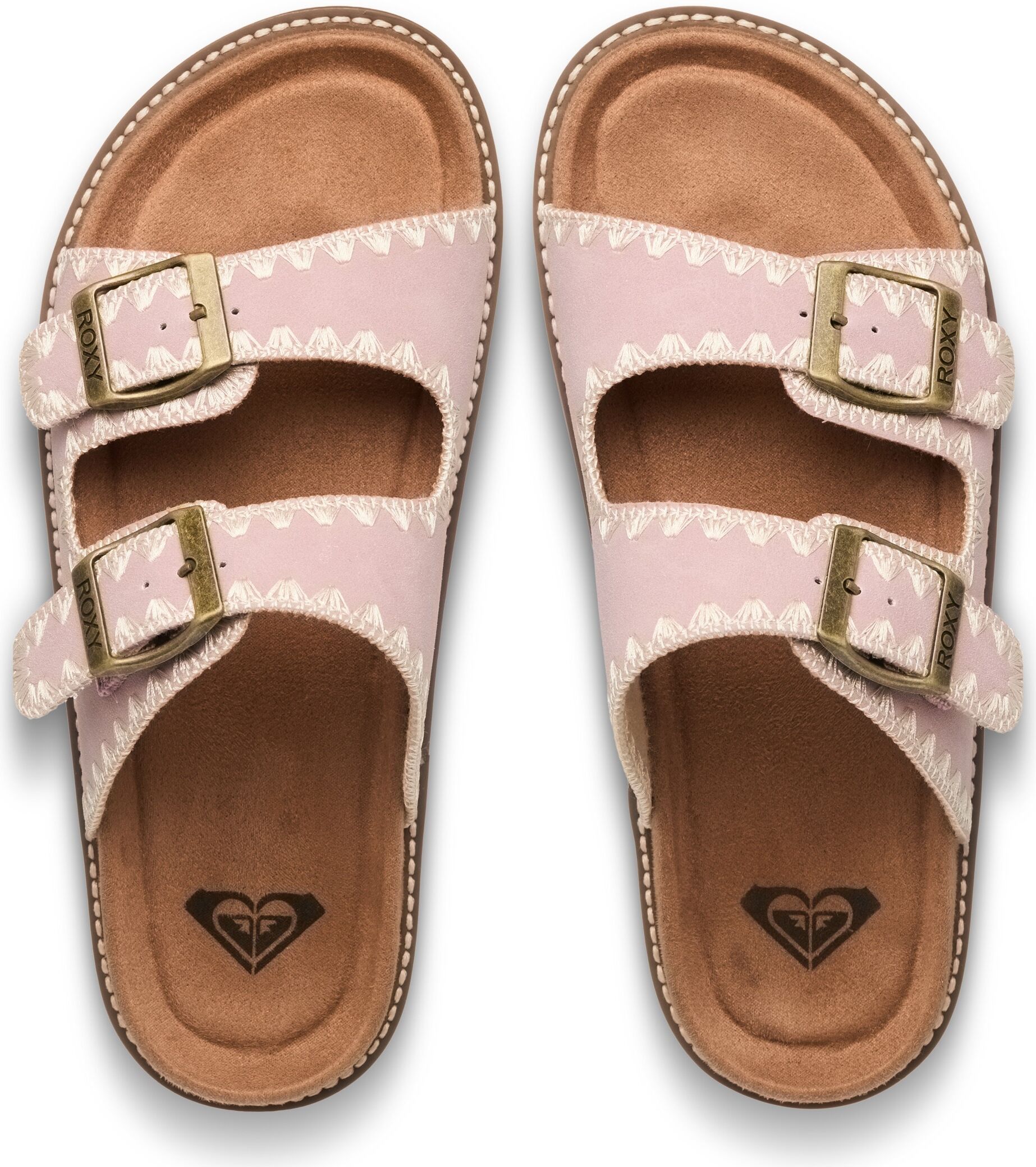Pantolette ROXY "HYNDIRA", Damen, Gr. 37, Textil, rosa (faded rose), Synthetik, Schuhe Pantolette, Sandale, Schlappen, Sommerschuh
