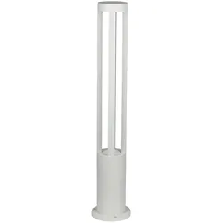 Pollerleuchte Außenleuchte Gartenlampe Aluminium Weiß wetterfest LED IP65 H 80cm