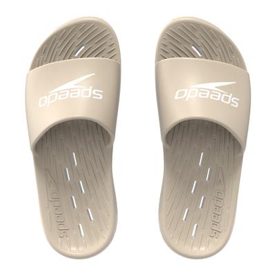Badesandale SPEEDO "Speedo Slide AF", Damen, Gr. 38, EVA, beige (creme), Obermaterial: 100% EVA, unifarben, Schuhe