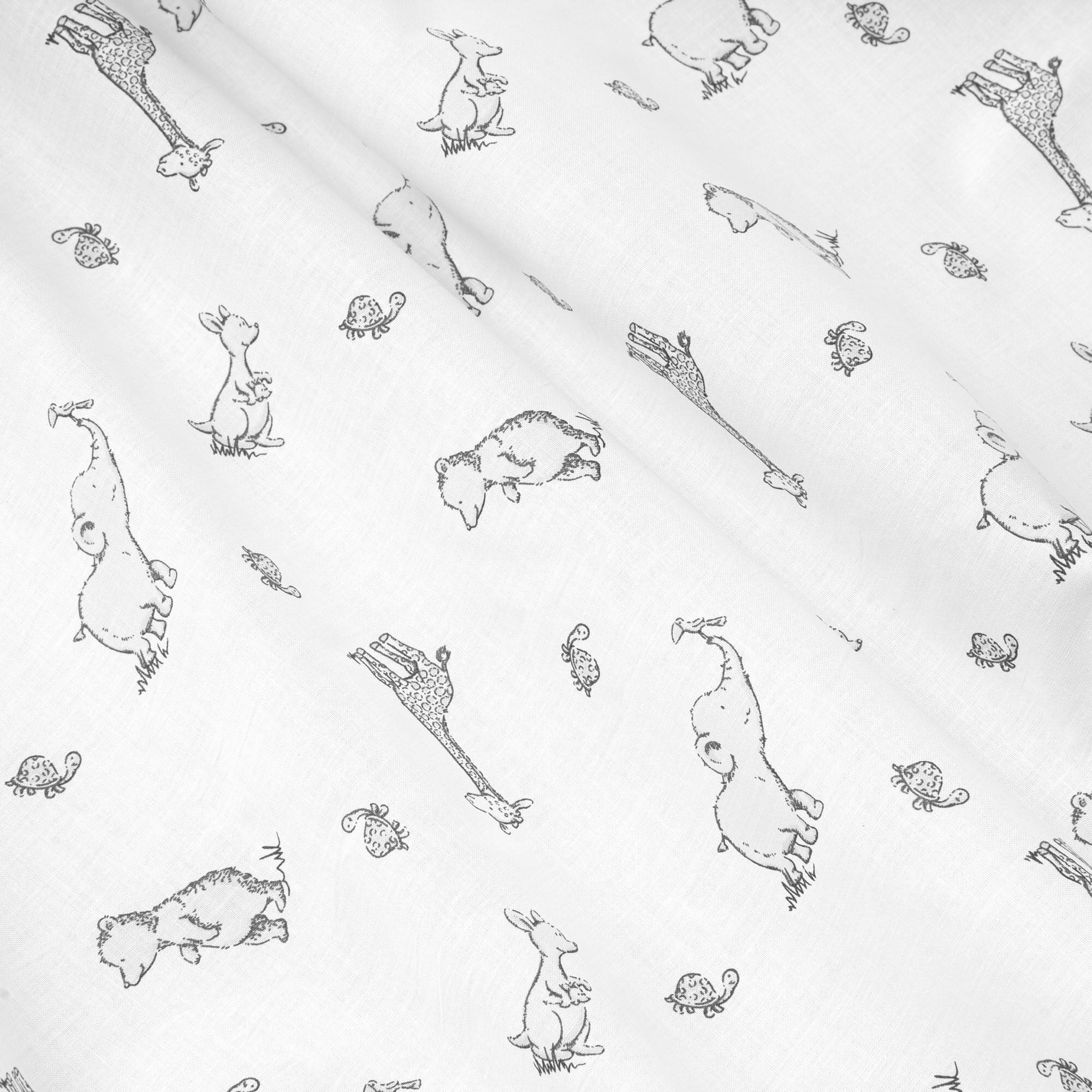 Nestchenschlange JULIUS ZÖLLNER "Safari", weiss (safari), Obermaterial: 100% Baumwolle. Füllung: 100% Polyester, Bettnestchen, Nestchenschlange, Made in Germany safari Einheitsgröße