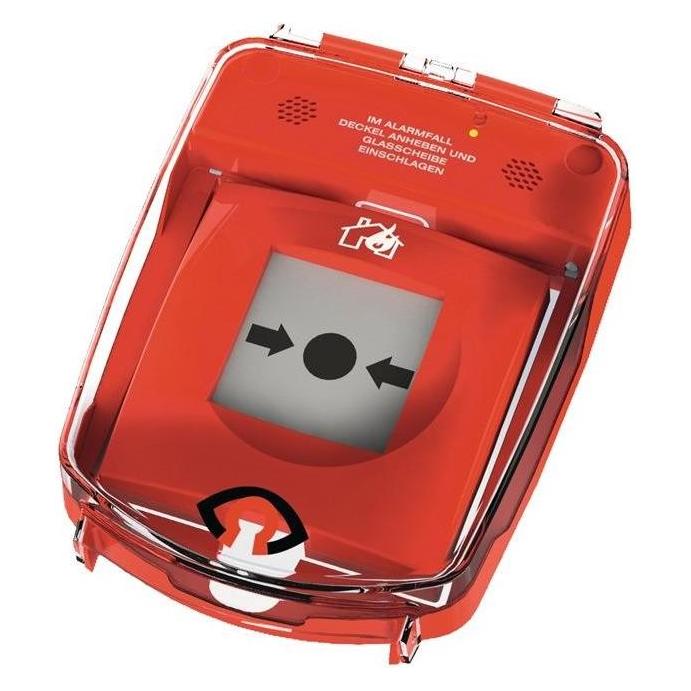 GFS Schutzhaube e-Cover ohne Öffnungsalarm zur Sicherung von Druckknopfmeldern Kunststoff rot (401 001)