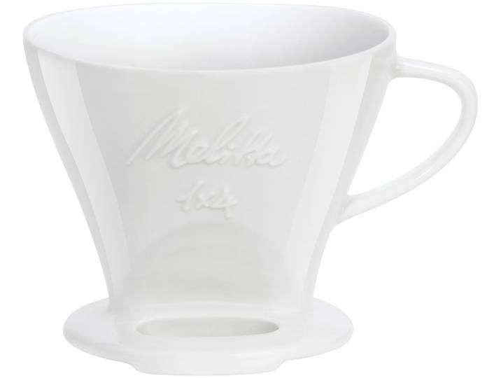 Melitta Kaffeefilter aus Porzellan für Filtertüte 1x4, weiss