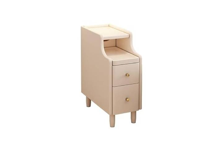Nachtkästchen Nachttisch, Massivholz, schmaler Schrank, Home Schlafzimmer Lücke, ultraschmaler kreativer Kleiner, einfacher Lagerschrank(M)