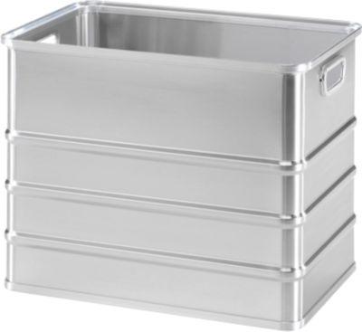 Transportkasten, stapelbar, ungelocht, 120 l