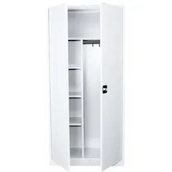 Lüllmann® Mehrzweckschrank mit Flügeltüren, 1800 x 800 x 383 mm, signalweiß