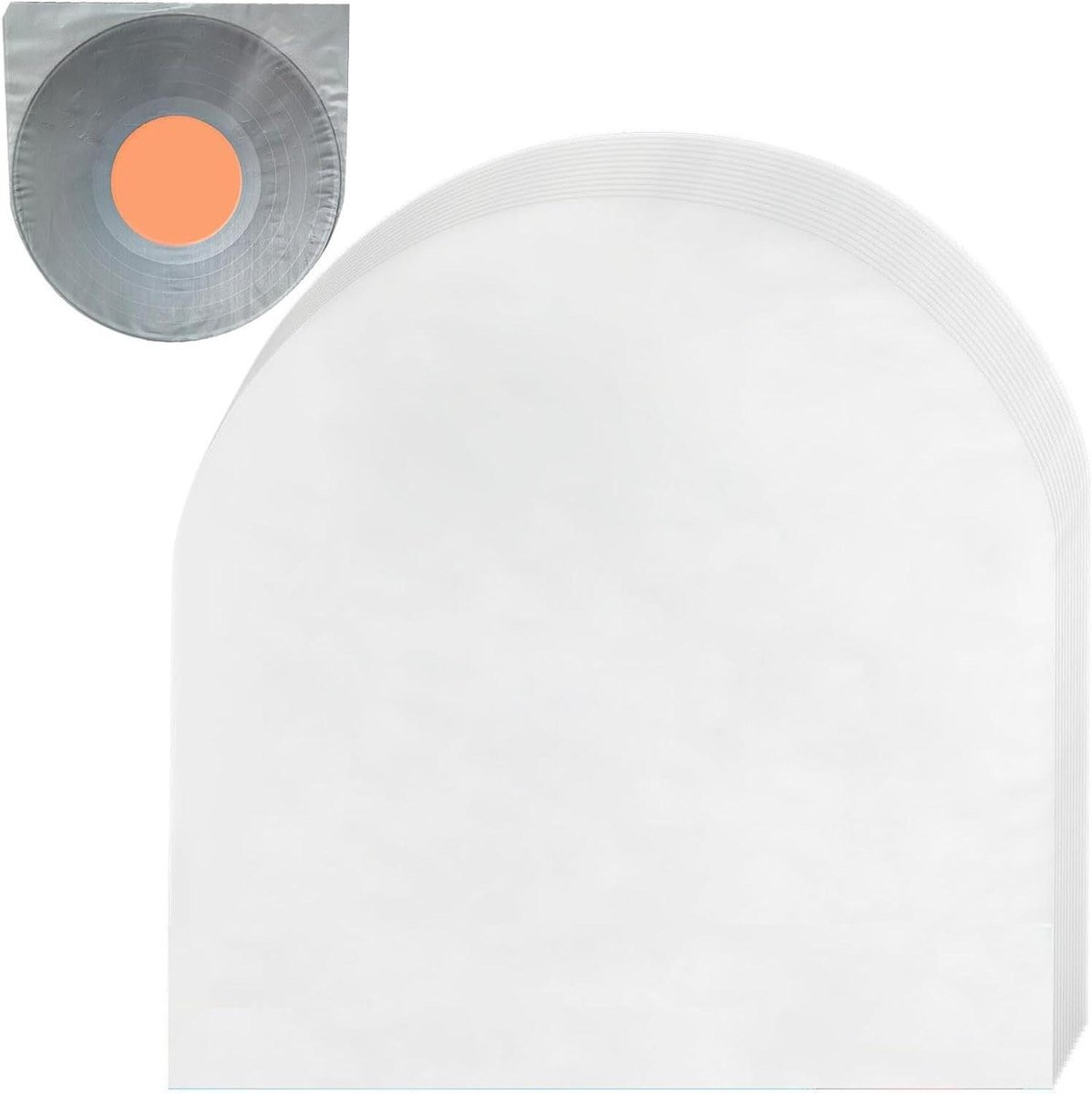50 stuks Vinyl Platenhoezen - Anti-statische Binnenhoezen - Translucent