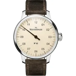 Meistersinger Klassik No.01 AM3303 - elfenbein,braun - 43mm