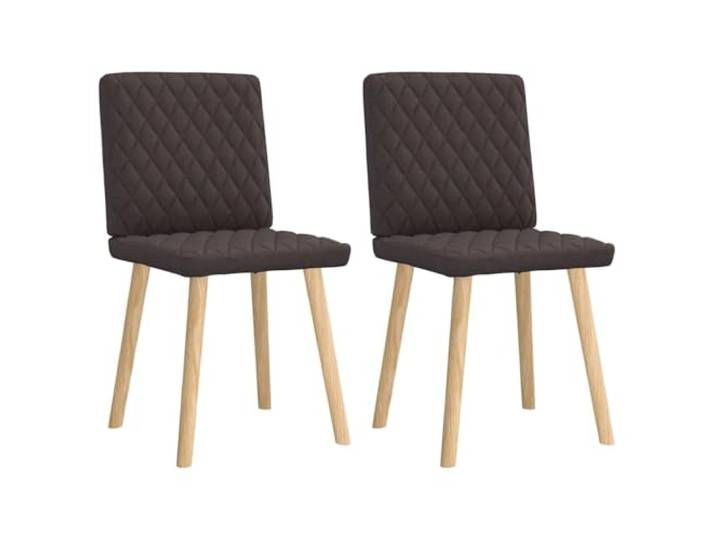 POUFGDR 2 Esszimmerstühle, dunkelbraun, Stoff Gepolsterte Sitzfläche aus dickem Schaumstoff, Rahmen aus Metall und Holz, weicher Polyesterbezug, elegantes Design