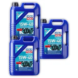 3x Motoröl LIQUI MOLY 25016 Marine 4T 15W-40 für Benzin & Diesel, Kanister 5 Liter