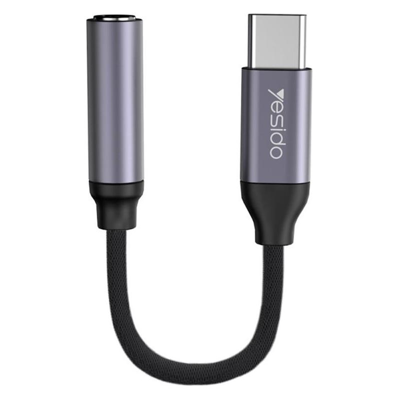 Yesido - Audio Cable Adapter (YAU19) - Type-C to Jack 3.5mm - Black (Klinkenadapter) (56337503)