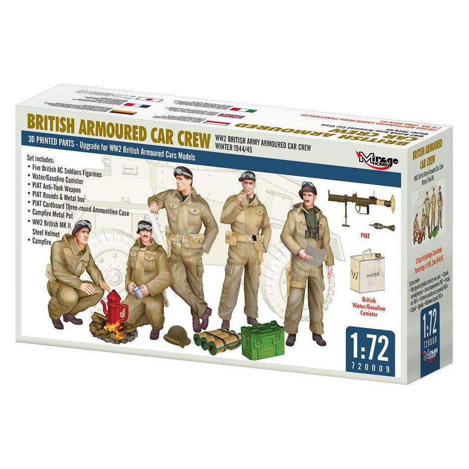 Mirage Hobby WW2 BRITISH ARMY ARMOURED CAR CREW, WINTER 1944/45 (720009)