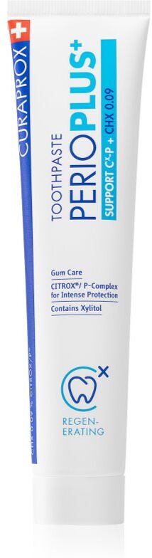 Curaprox Perio Plus+ Support 0.09 CHX Zahnpasta gegen Zahnfleischbluten und Parodontose 75 ml