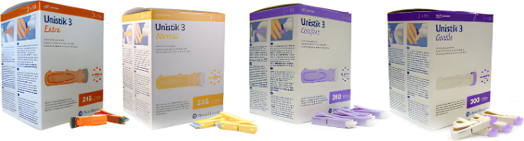 Pack de 100 lancetas Unistik compatíveis com Lactate Scout