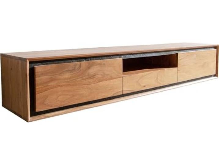 DELIFE TV-Board Stonegrace Akazie Natur 175 cm 2 Türen 1 Fach 1 Schublade