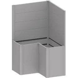 Biohort Sichtschutz für Pflanzbeet Belvedere mit L-Form (2 Stück; für Gr. L100, L150, L200) Belvedere Gr. L100 (MINI, MIDI und MAXI) silber-metallic
