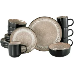 CreaTable, Geschirrset, Geschirr-Set Nordic Fjord, 16-teilig, für 4 Personen (16 Stk.)