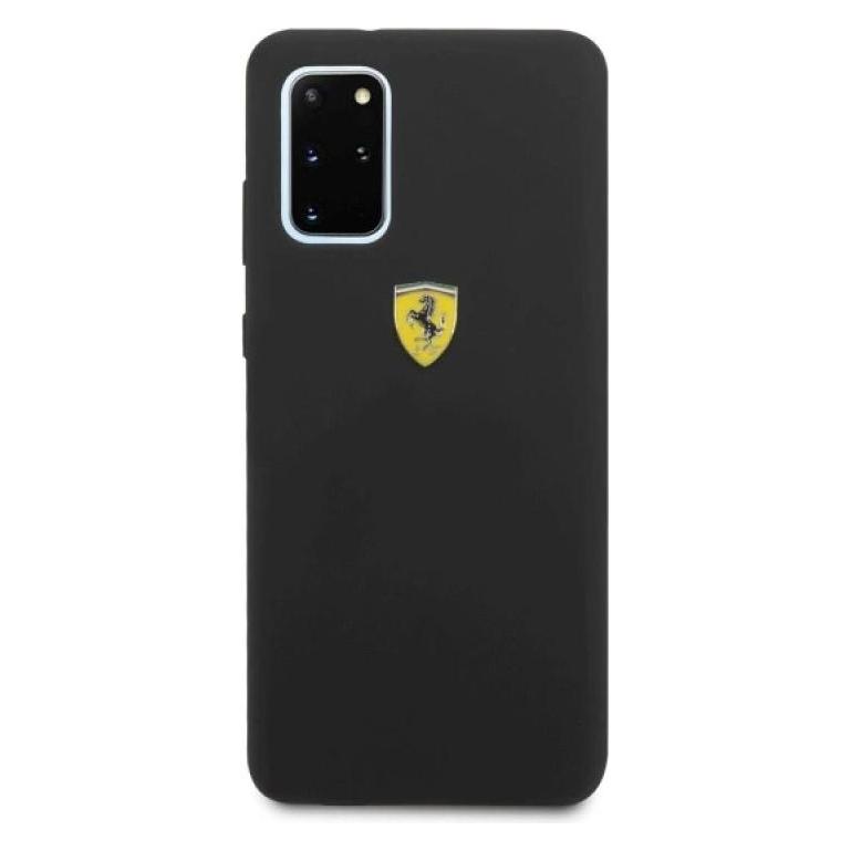 Ferrari On Track Liquid Silicone Case Shield für G985F Samsung Galaxy S20+ - black (Samsung Galaxy S20+) (FESSIHCS67BK)