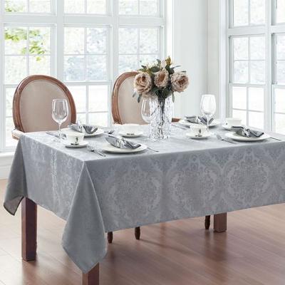 Threadmade Home Llc Ensley Rectangle Tablecloth, 60 x 144, Silver