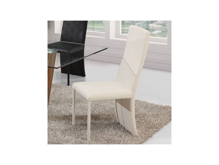 LILOU Lot de 4 chaises blanches