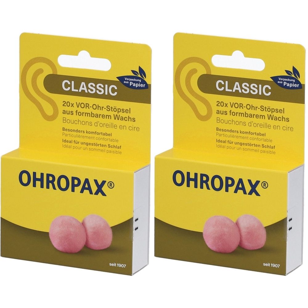Ohropax Classic Wachs Vor-Ohr Stöpsel 2x 2x20 St