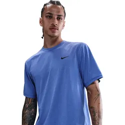 NIKE UV Hyverse Dri-FIT kurzarm Fitnessshirt Herren 411 - comet blue/black L