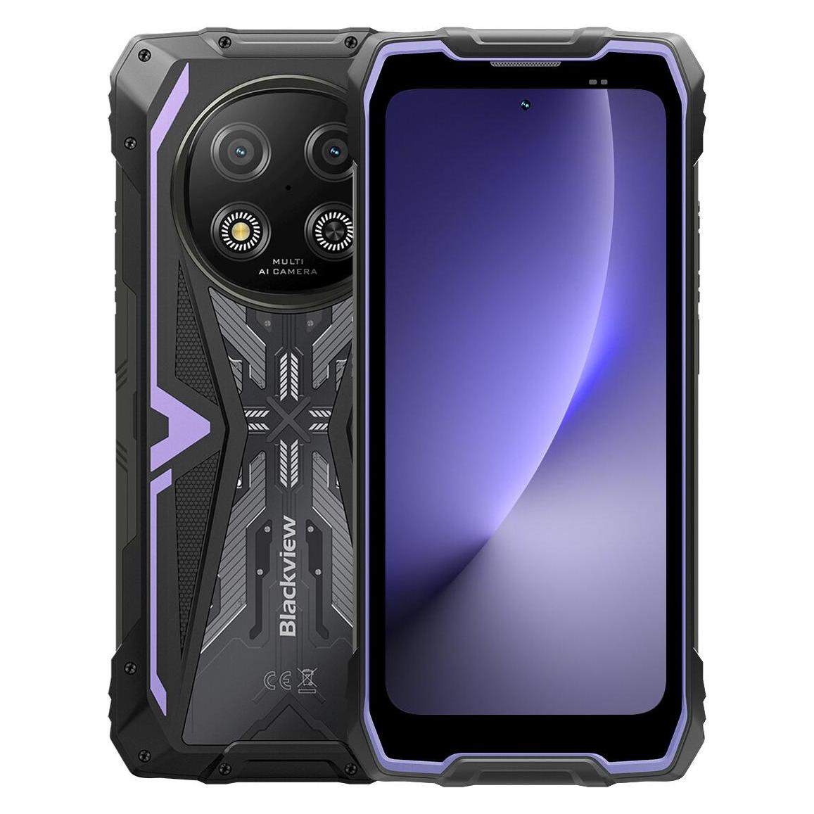 Blackview ROCK 2 Violett Outdoor Smartphone | 5G, Android 16, 12+36GB RAM, 256GB, 15000mAh, 120Hz (256 GB, Violett, 6.67", Dual SIM, 5G) (68590987)