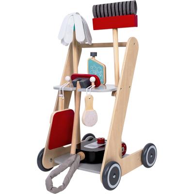 Kinder-Putzwagen CHIC2000 "Reinigungswagen", beige (natur, rot), Spielzeug-Haushaltsgeräte, KinderB:36cm H:59cm T:32cm, B:36cm H:59cm T:32cm