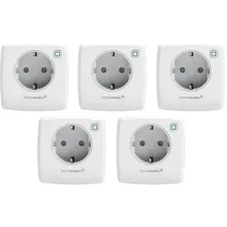 Homematic IP, Smart Plug, Schalt-/Mess-Steckdose,5er-Set