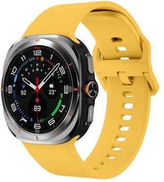 United Samsung Galaxy Watch Ultra Silicone Watch Band With Colorful Buckle Soft Sport Replacement Strap yellow