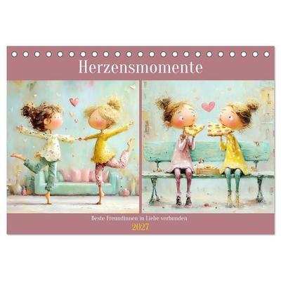 Herzensmomente. Beste Freundinnen in Liebe verbunden (Tischkalender 2027 DIN A5 quer), CALVENDO Monatskalender