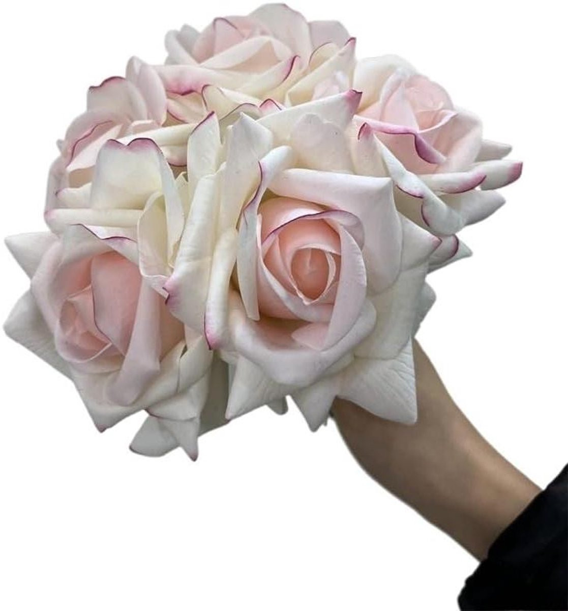 Realistische Kunst Roos Melk Roze - Decoratieve Bloem voor Bloemstukken - 1 Stuk