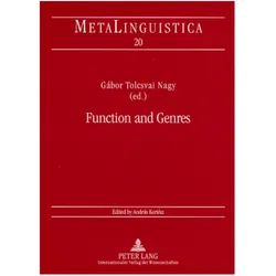 Function and Genres, Fachbücher von Gábor Tolcsvai Nagy