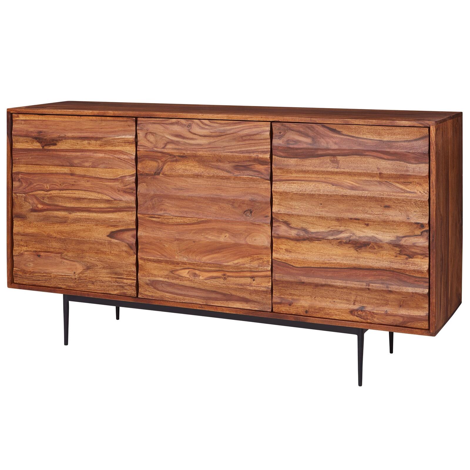 WOHNLING Sideboard WL5.635 Sheesham Massivholz 150x81x41 cm