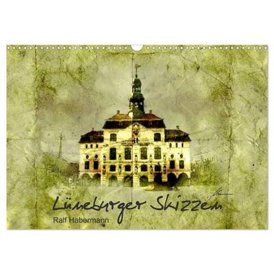 Lüneburger Skizzen (Wandkalender 2027 DIN A3 quer), CALVENDO Monatskalender