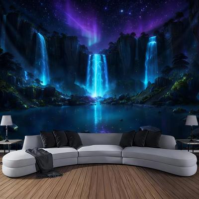 Uplift Treasures Waterfall Canyon Landscape Wall Tapestry Decor i 130x150cm51x59in